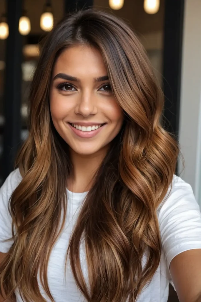 Chestnut Brunette with Subtle Auburn Tint