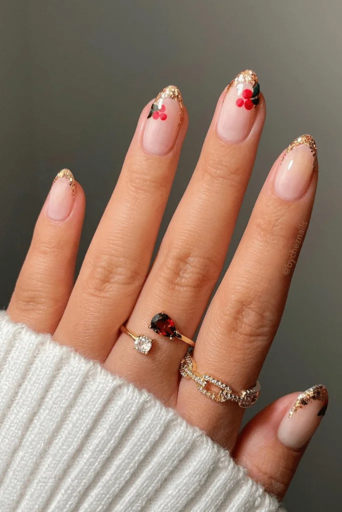 Pastel Minimalist Nails with Floral Art