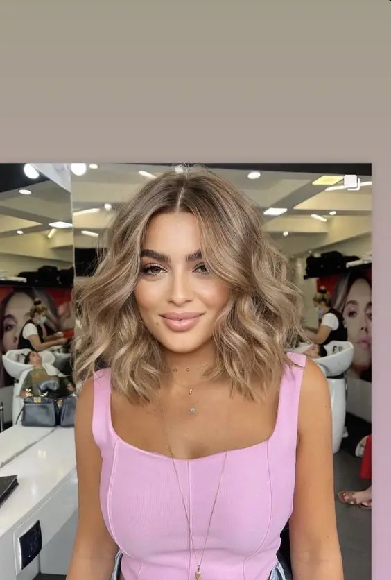 Golden Champagne Balayage Hair