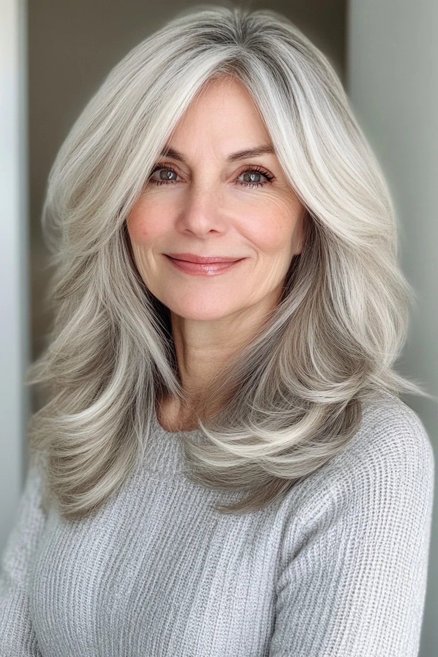 Silver Cascade with Subtle Layers