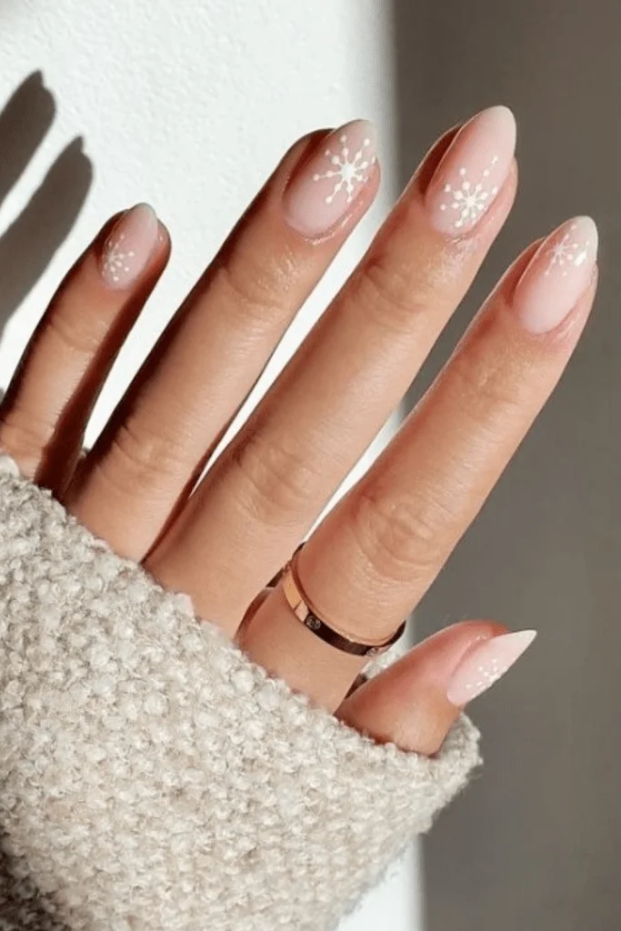 Rustic Autumn Nails with Leafy Accents