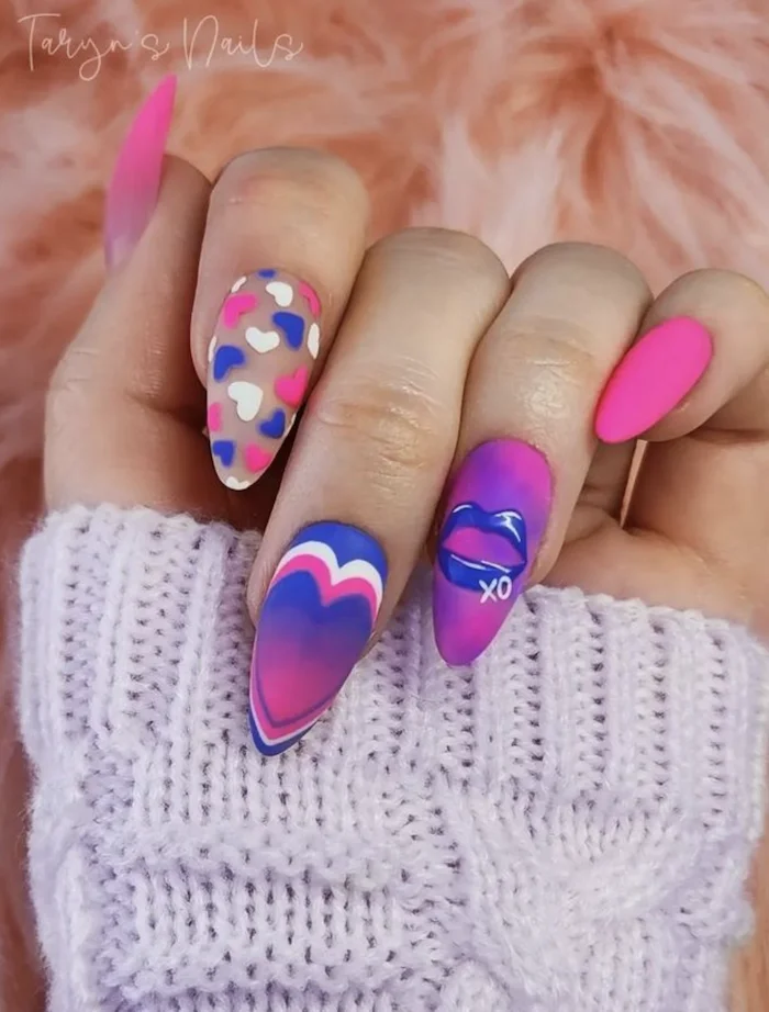 Soft Pink Valentine’s Nails with Glitter Accents