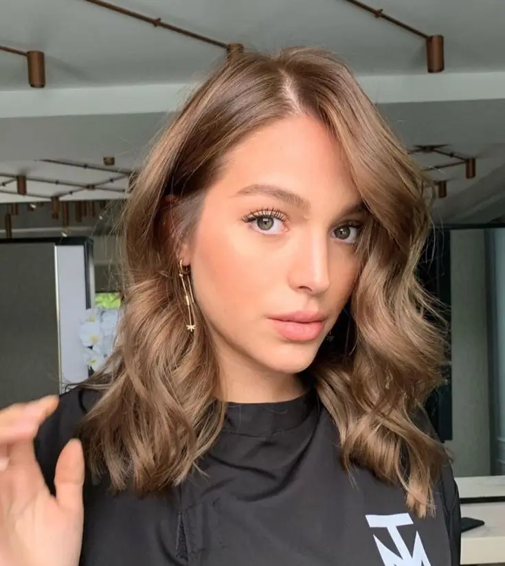 Brunette Hair with Soft Twisted Half-Updo