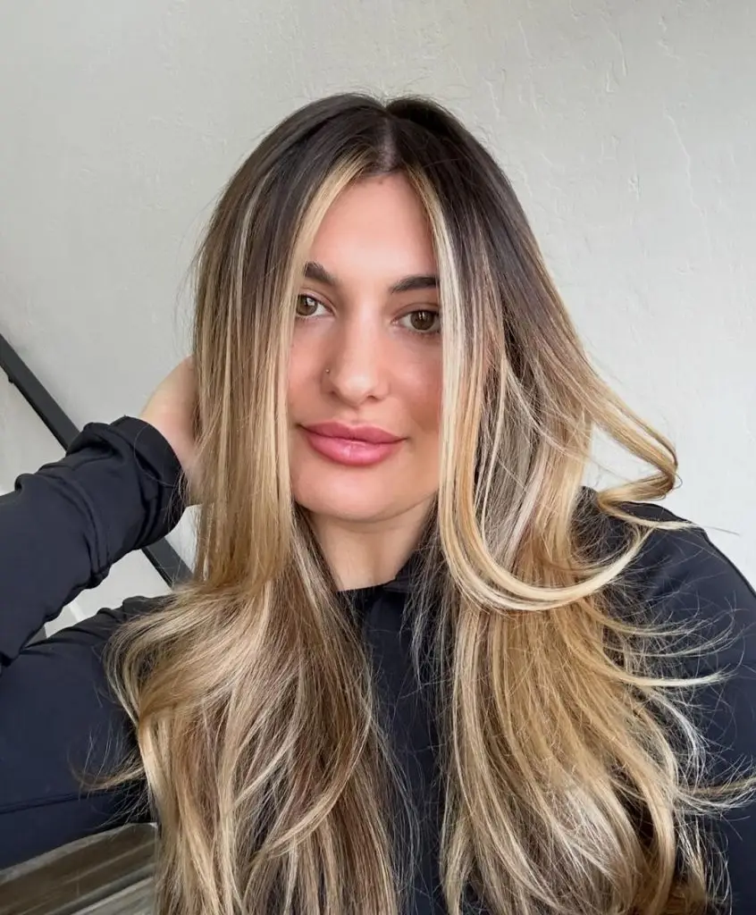 Soft Curls with Ash Blonde Highlights