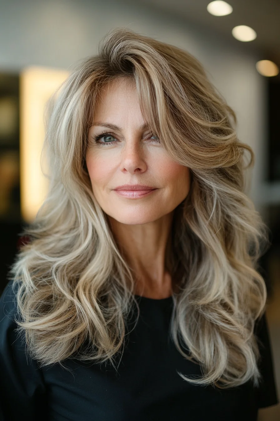 Long Shag with Blonde Balayage