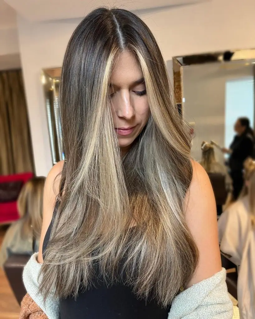 Romantic Curls with Champagne Balayage