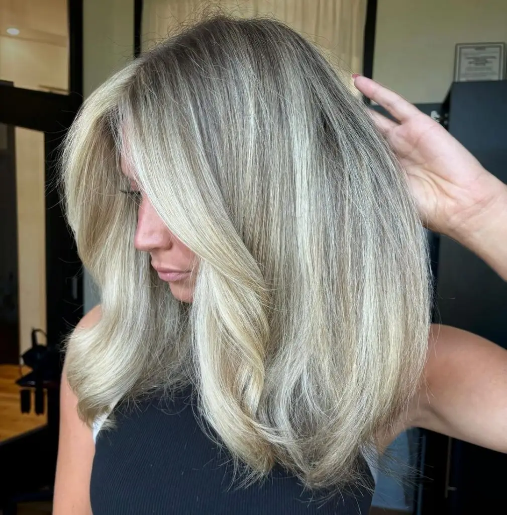 Tousled Waves with Golden Caramel Highlights