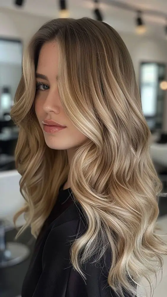 Classic Center-Parted Brunette with Sleek Finish