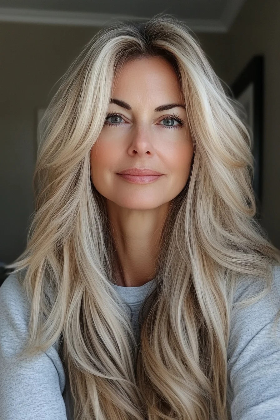 Golden Blonde with Voluminous Layers