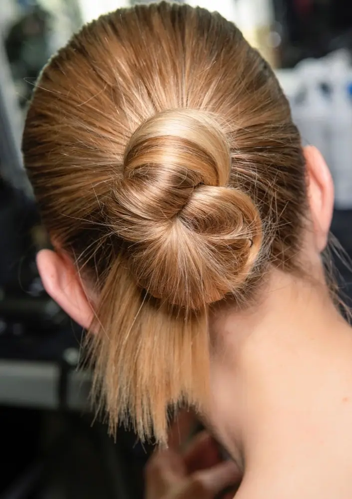 Minimalist Low Bun with Clean Aesthetic for Valentine's Day