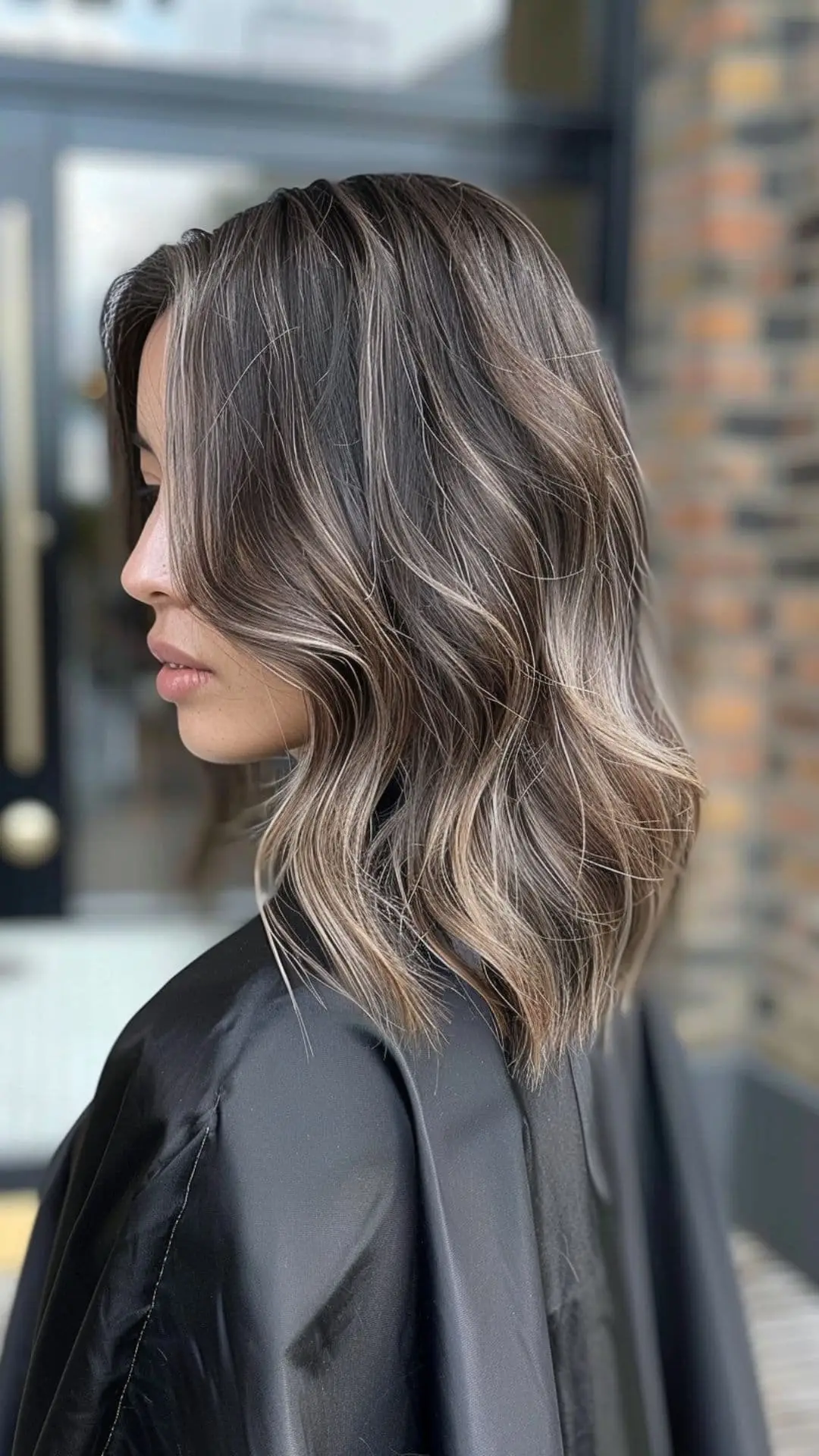 Chocolate Balayage on Medium-Length Hair