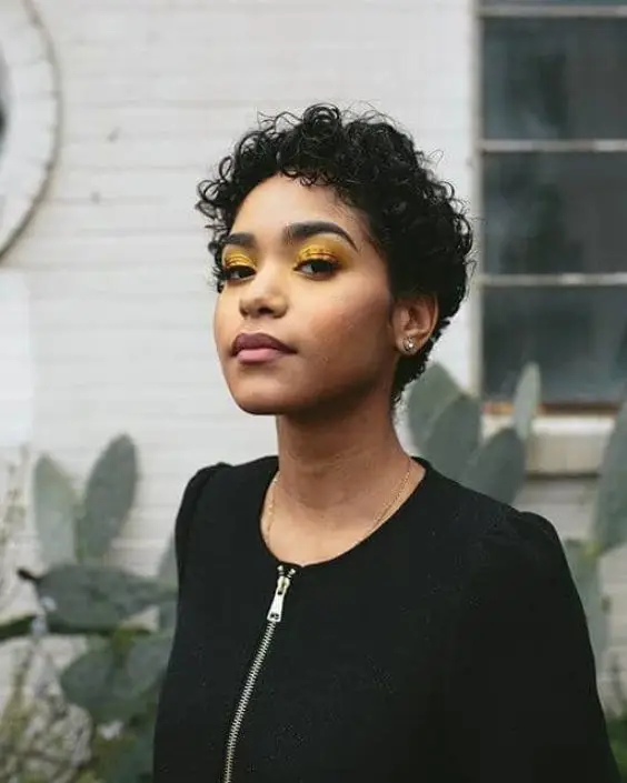 Curly Lob Pixie Haircut with Soft Volume