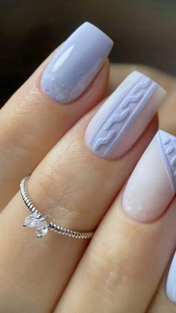 Rosy Metallic Ombré Gel Nails