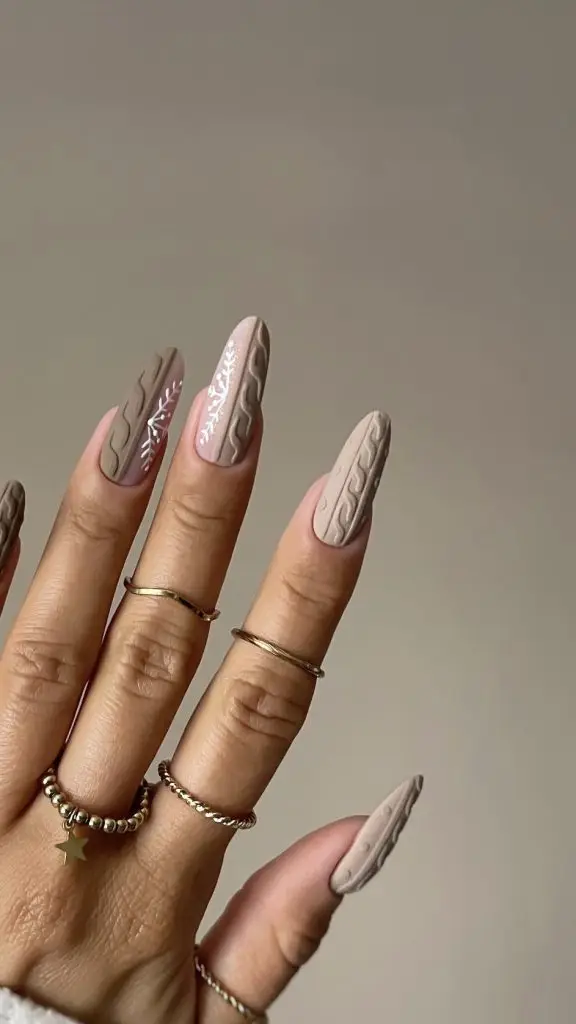 Muted Mauve Valentine’s Gel Nails With Subtle Gem Embellishments