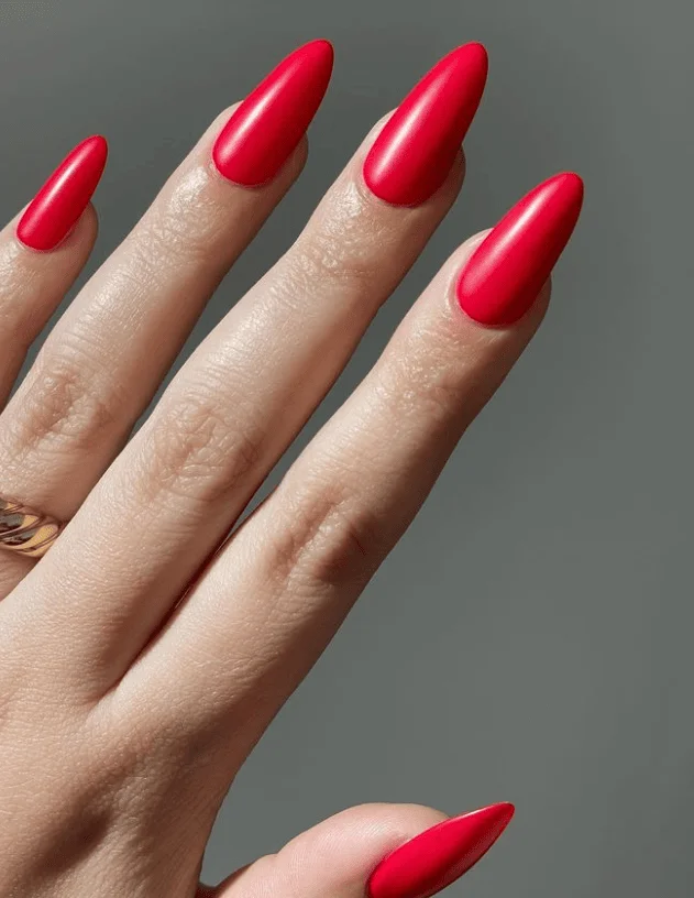 Ombre pink nails with glittery tips for Valentine's Day