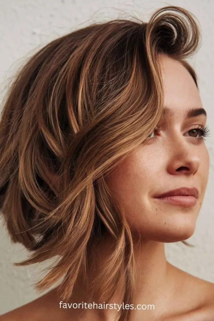 Side-Parted Bob Hairstyle
