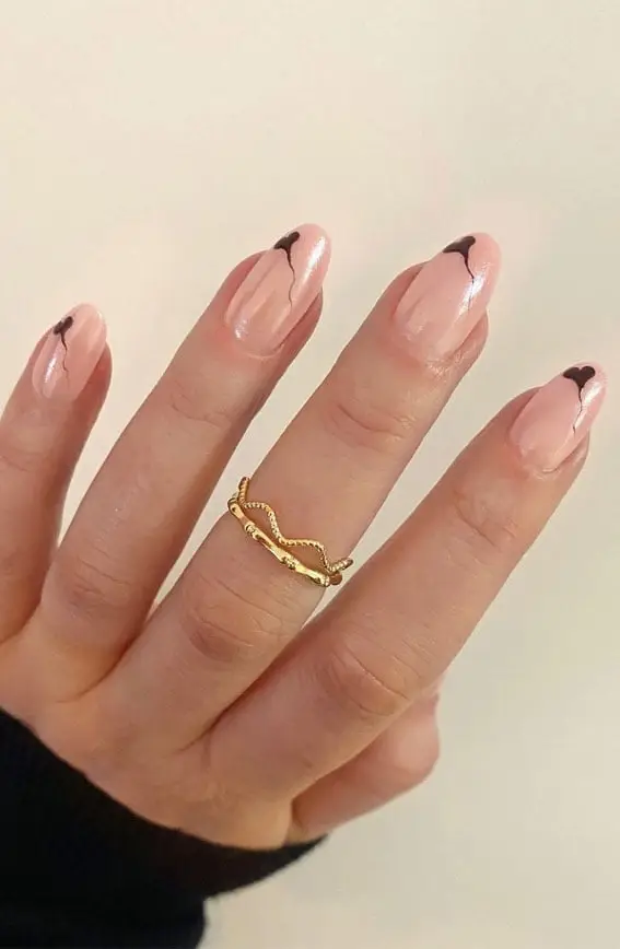 Pastel Pink Nails with Charming Heart Details