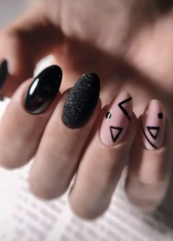 Soft Pink Nails with Gem Accents