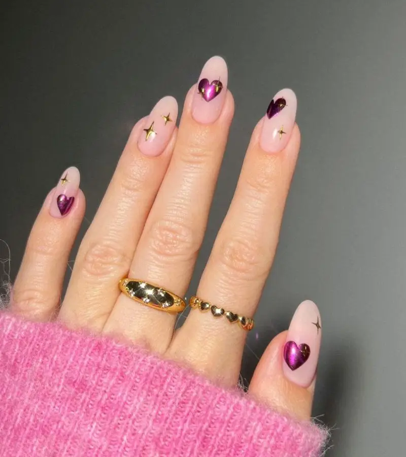 Elegant Ombre Hearts