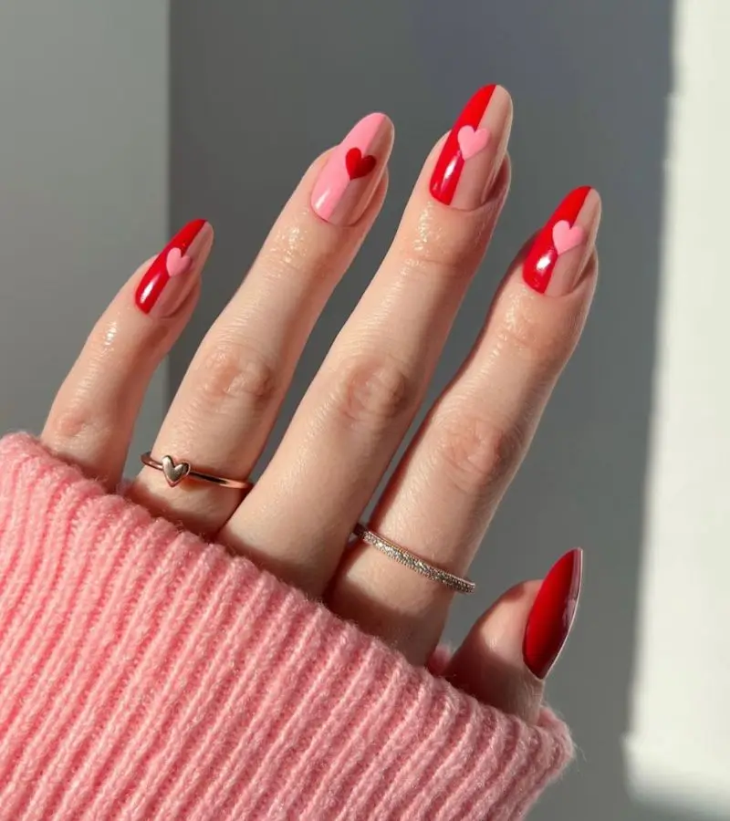 Minimalist Valentine's French Tips