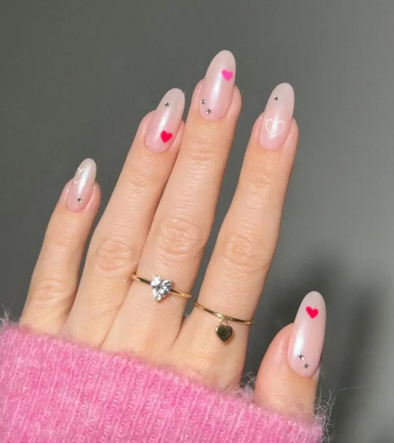 Romantic Pink Gradient Nails