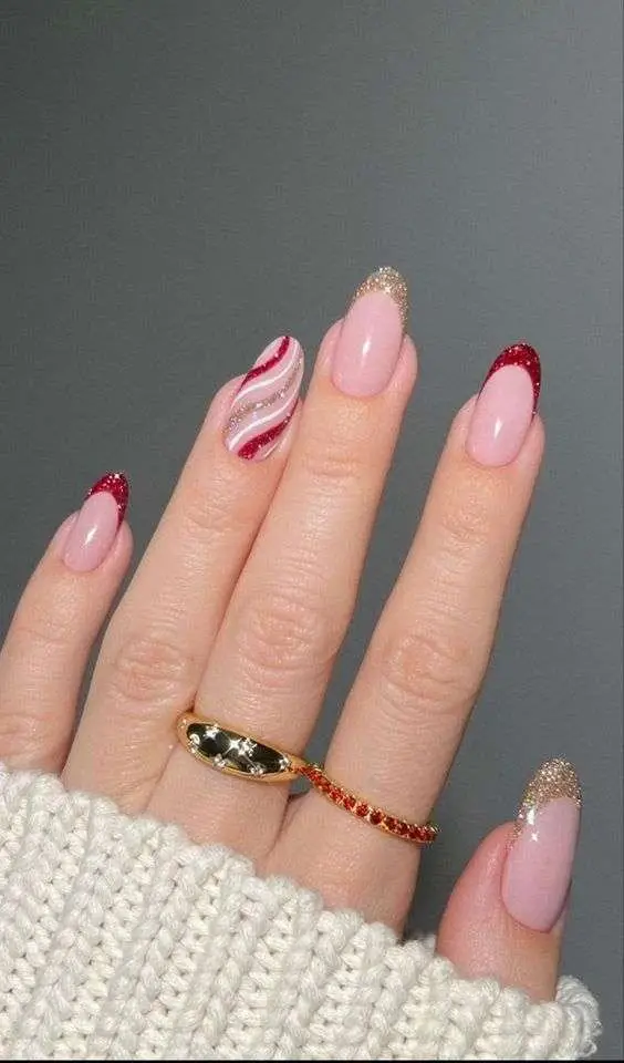 Romantic Ombre Nails with a Bold Twist