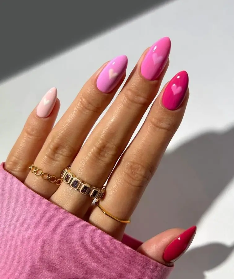 Matte Nude Nails with Minimalistic Heart Art