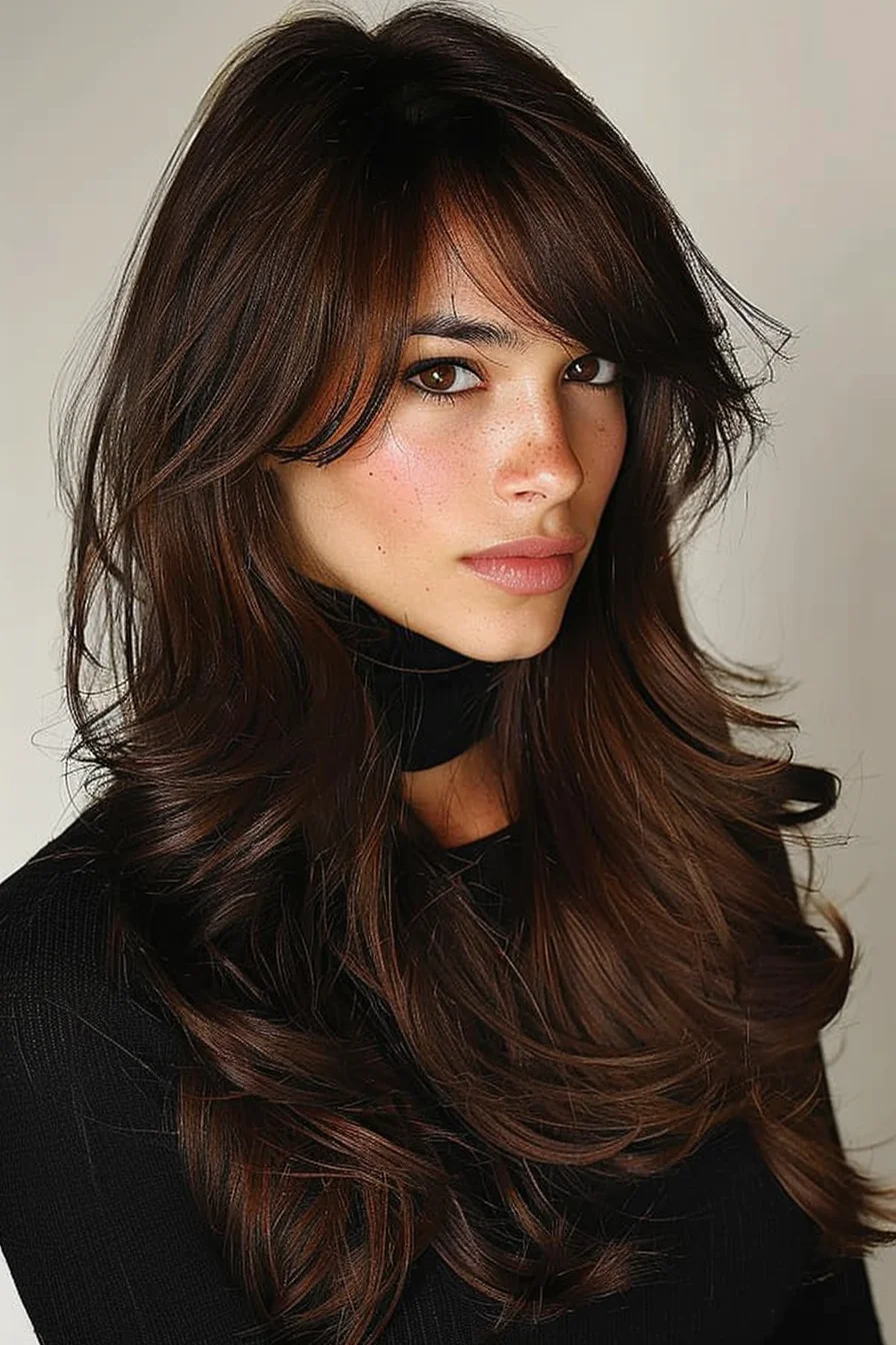 Rich Brunette with Feathered Layers