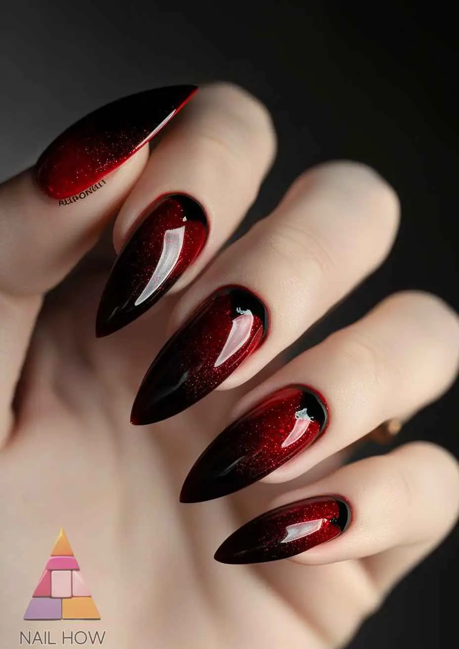 Bold Glossy Mob Wife Nails