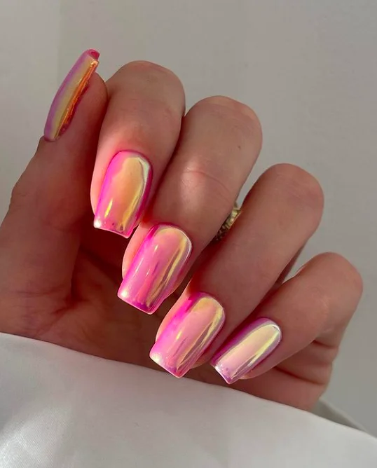Bold Red and Baby Pink Valentine's Nails with Hearts