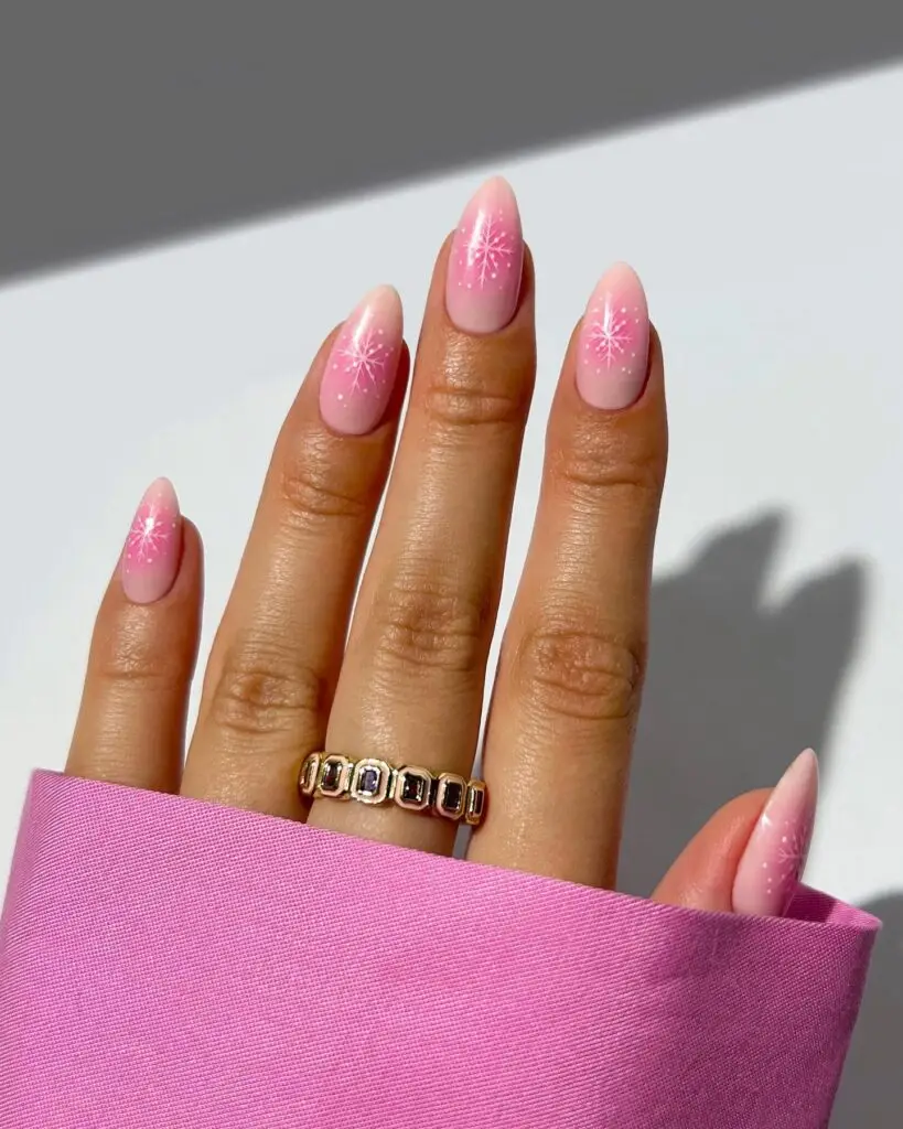 Pink Blush Snowflakes