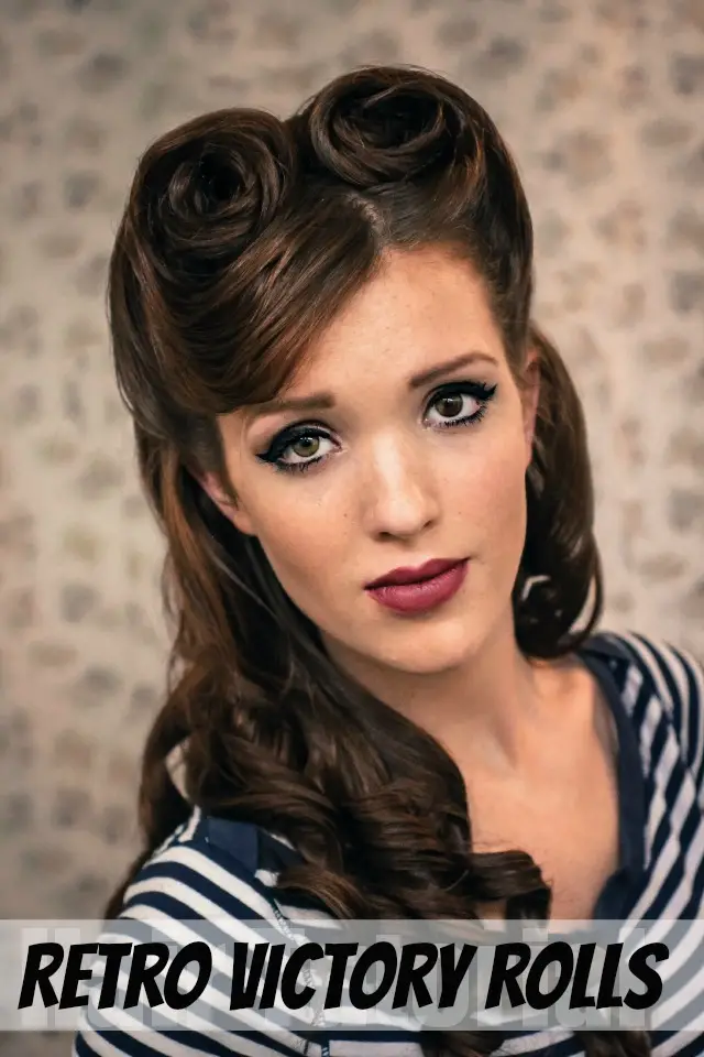 Retro Victory Rolls Hairstyle