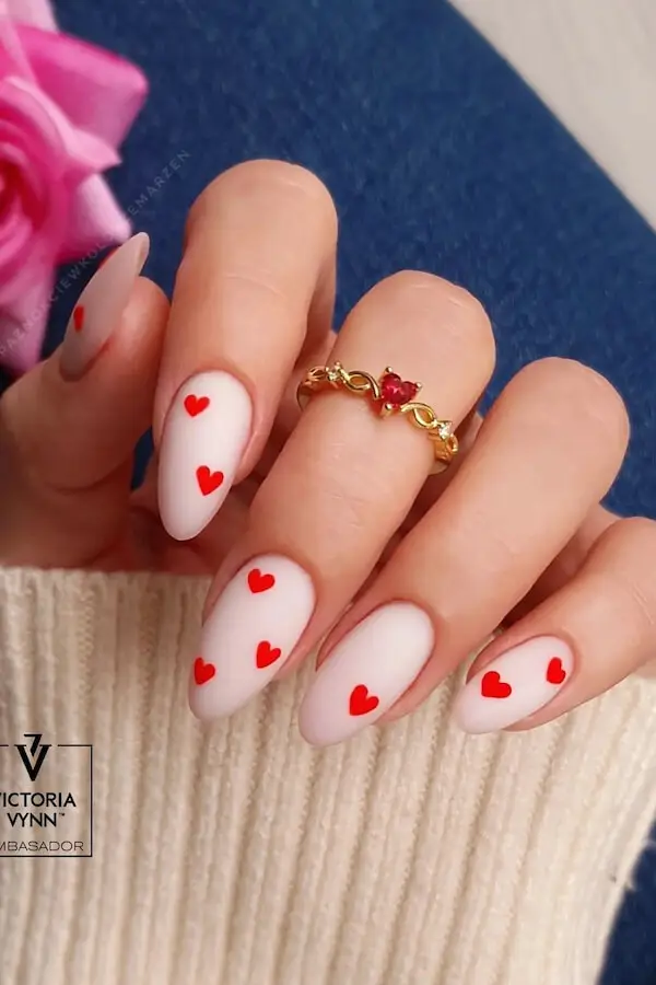 Bold Neon Love Gel Nails