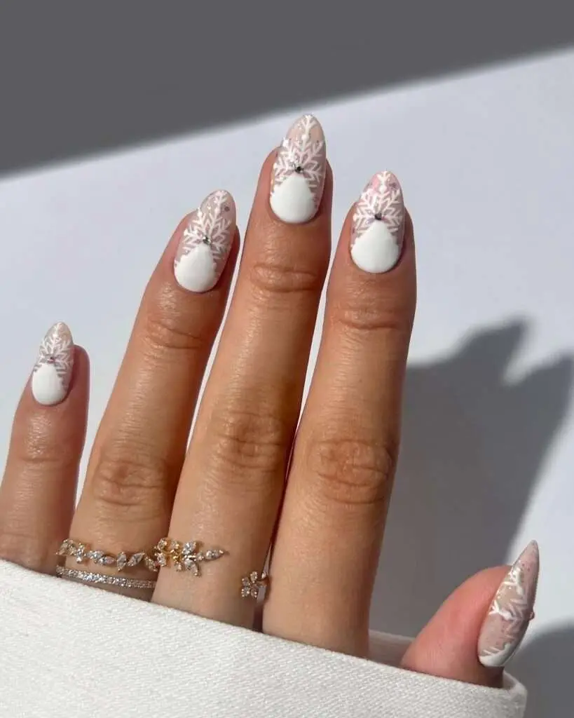 Vibrant Red Nails with Gold-Edged Heart Accents