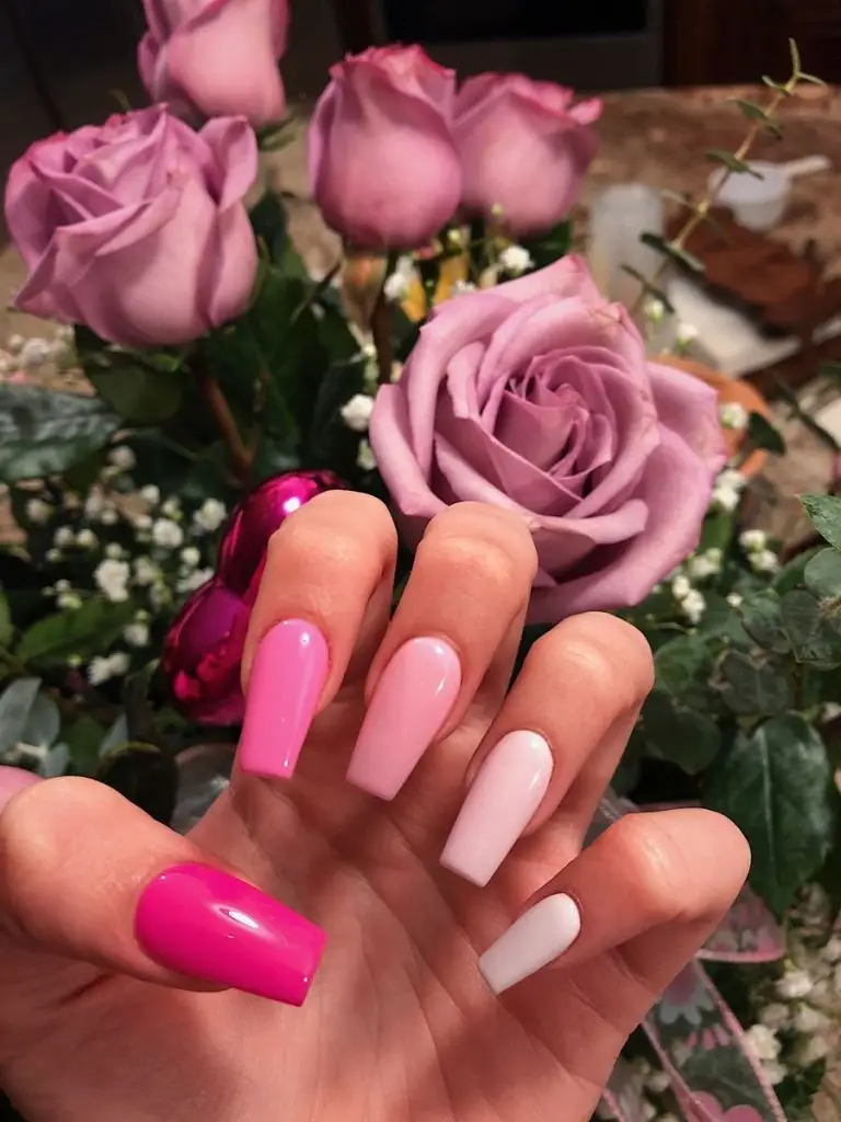 Red and Gold Valentine's Day Nails