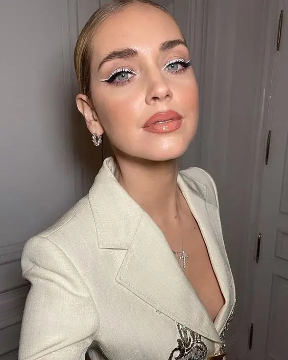 Glittery Eyeliner with Glossy Lips Makeup for Valentine's Day