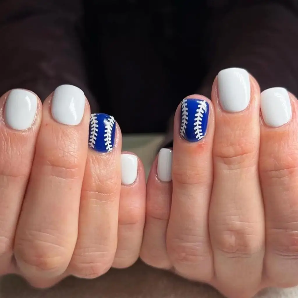 Glossy Baseball with Glitter Accents