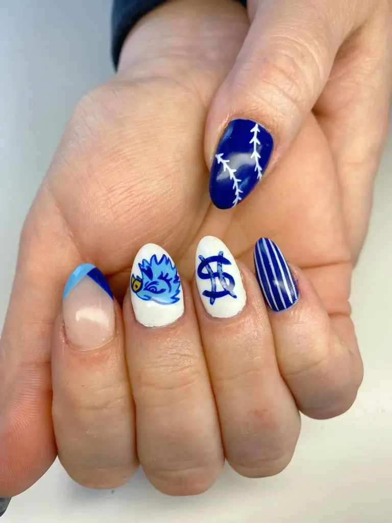 Chic Baseball-Inspired Ombre