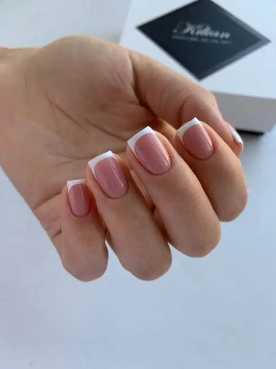 Short Nails with Natural Pink Undertones