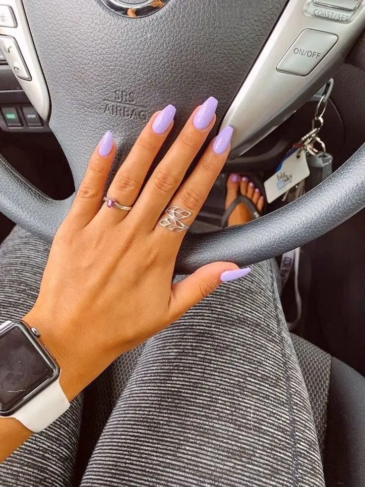 Modern Floral Spring Nail Design