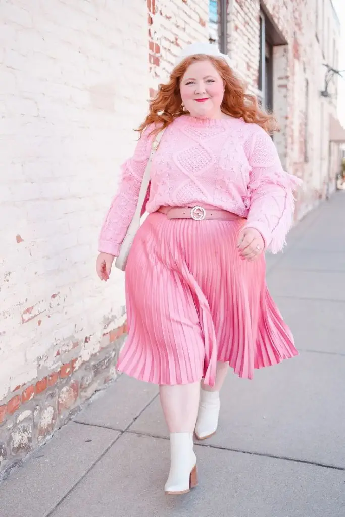 Plus-Size Ruffled Dress with Eyelet Details
