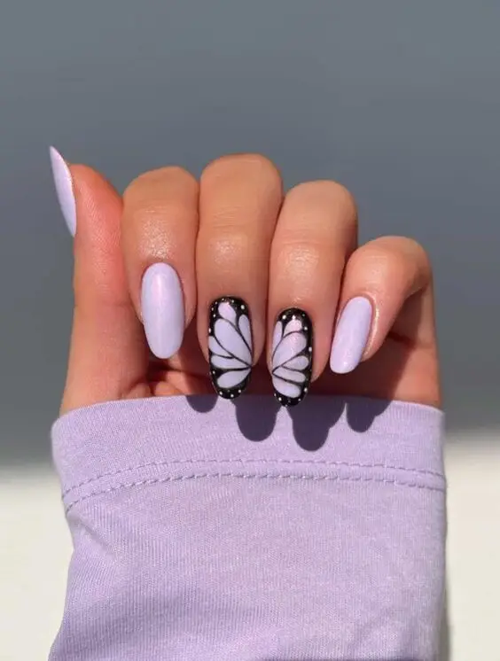 Metallic Spring Nail Design