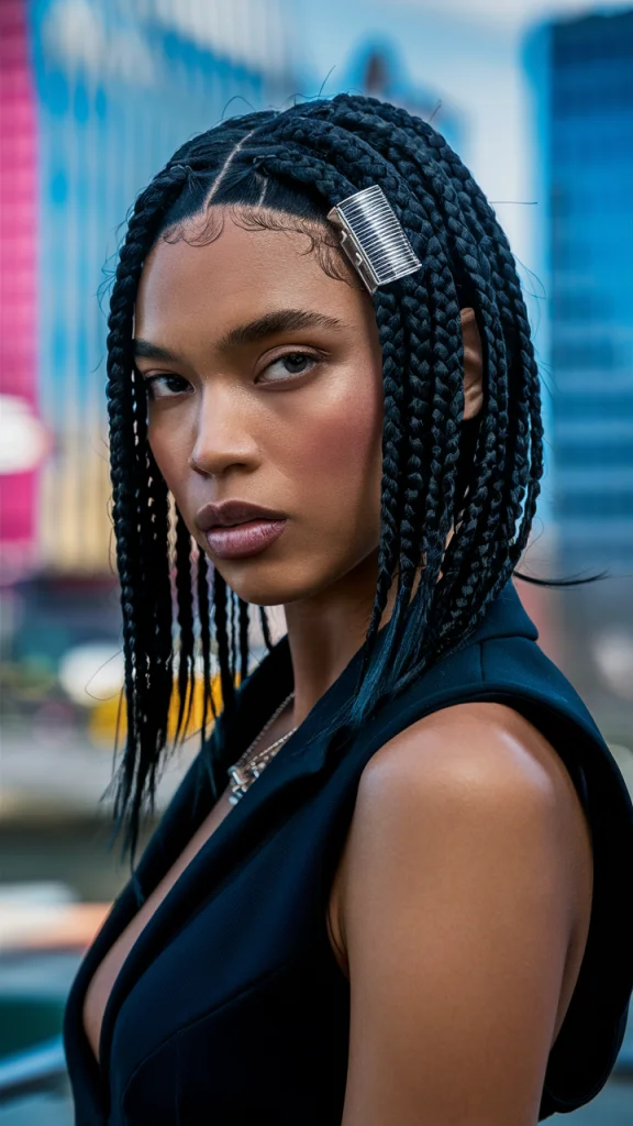Voluminous Braided High Bun Alicia Keys