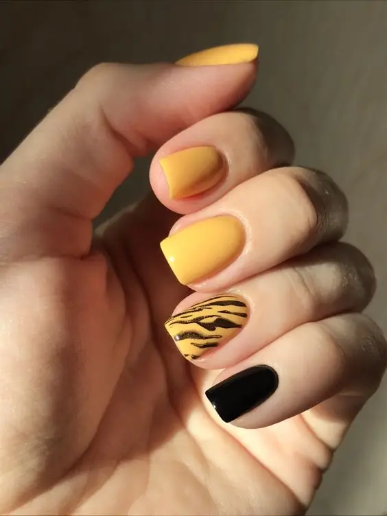 Abstract Coral and White Nails