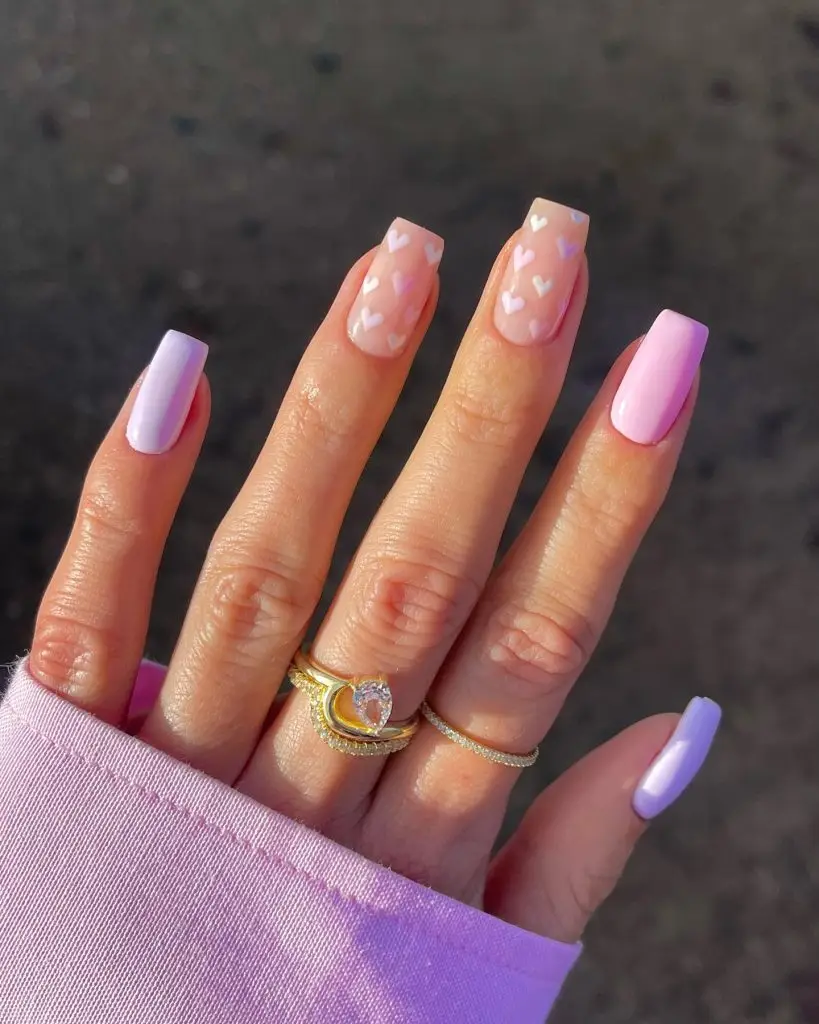 Abstract Neon Spring Nails with Bold Patterns