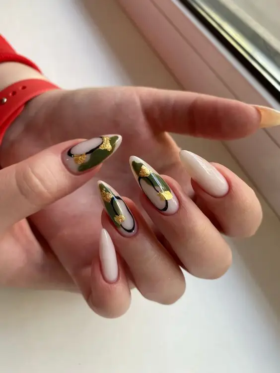 Chic Graphic French Tips Nail Design