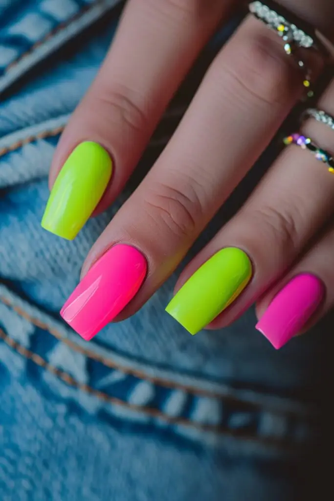 Neon Vibes with Geometric Designs