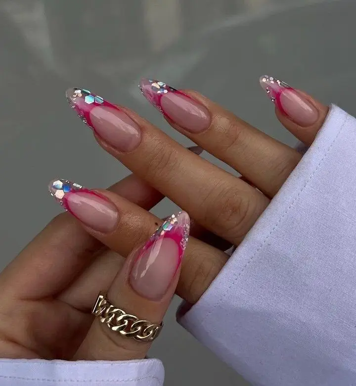 Pearl Ombre Nails with Subtle Shimmer