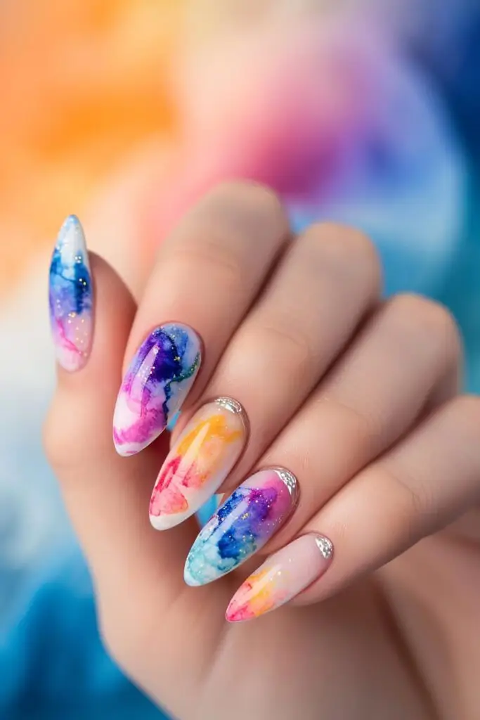 Dreamy Watercolor Nails