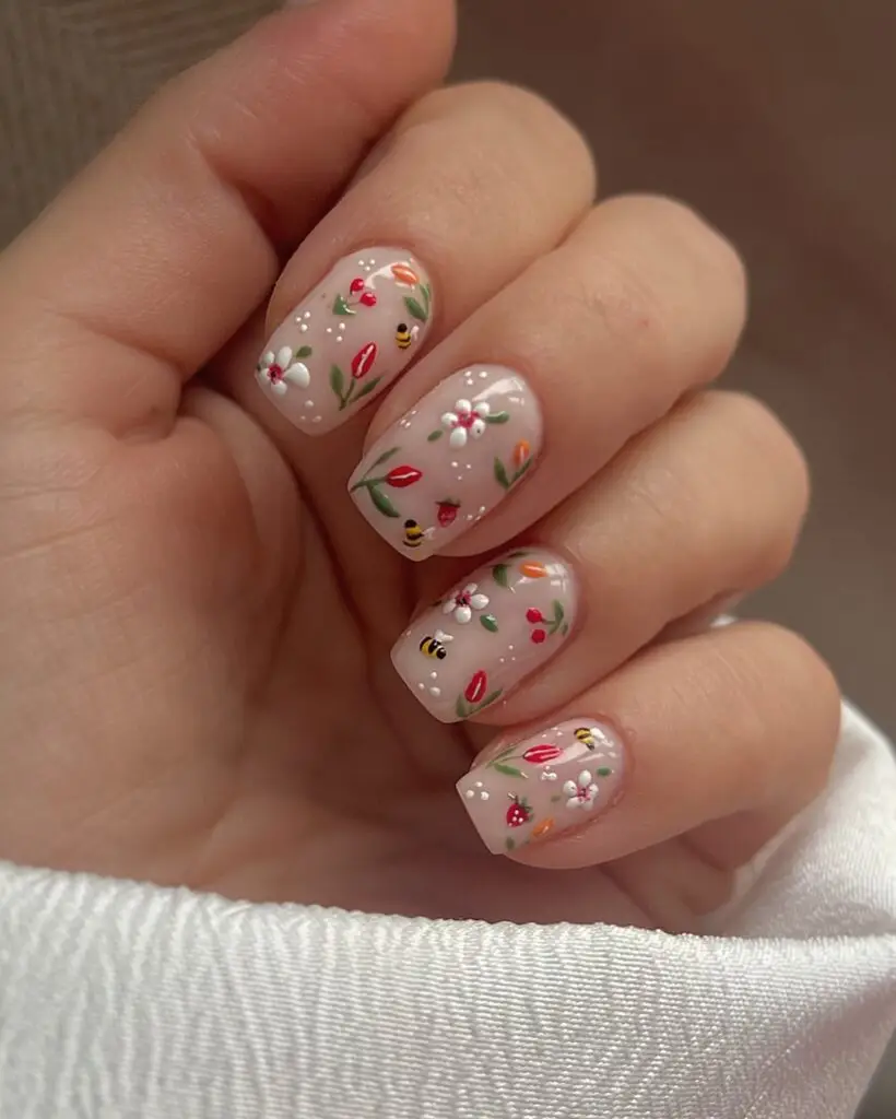 Abstract Art-Inspired Easter Nails